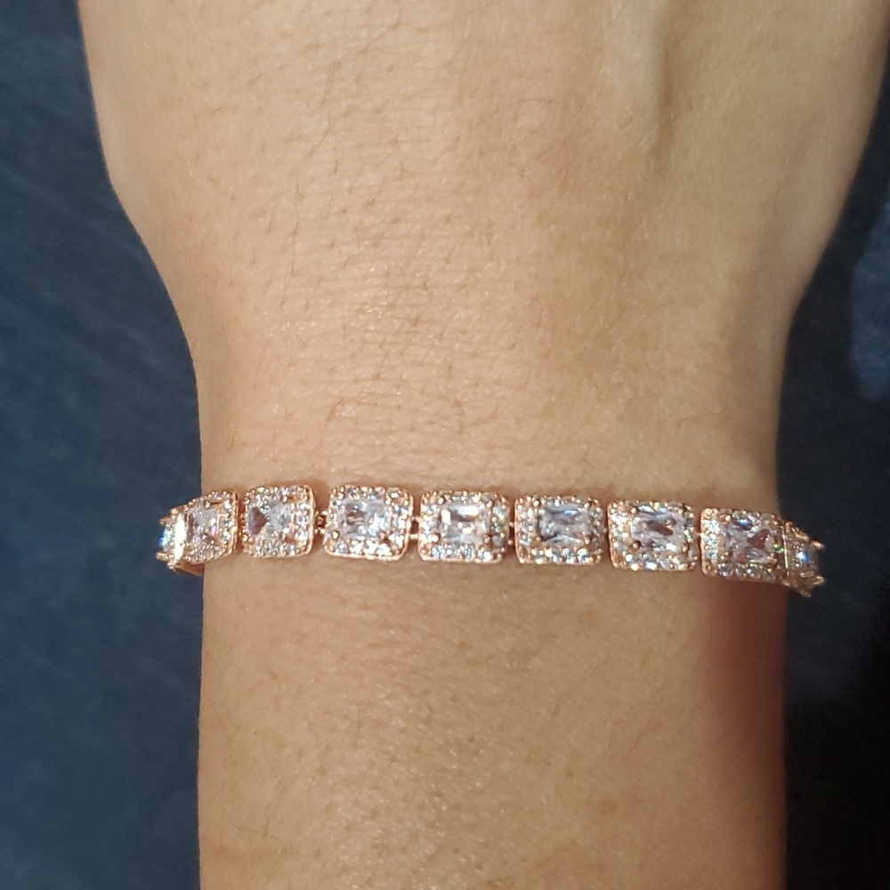 Rose Gold sterling silver pull string bracelet